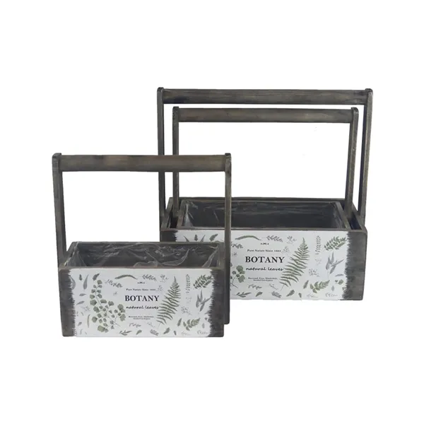 Planter with plastic lining, S/3 D7073