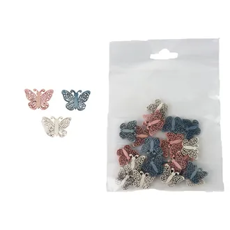 Decoration butterfly, 24 pcs D7107