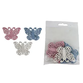 Decoration butterfly, 6 pcs D7108
