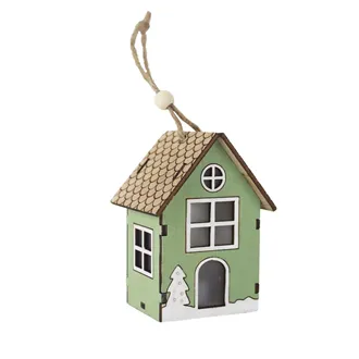 Decoration house with LED lighting for hanging D7180