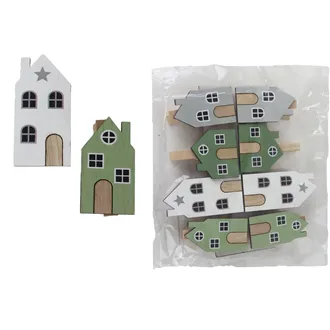 Clip house, 8 pcs D7182