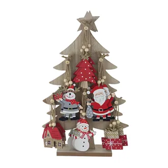Tree with Christmas decorations for hanging, 24 pcs D7185