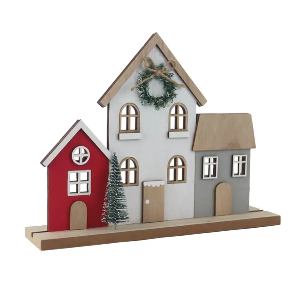 Decoration wooden village D7186