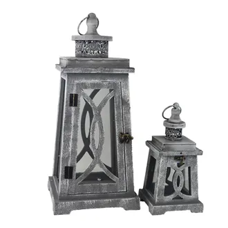 Wooden lantern, S/2 D7213