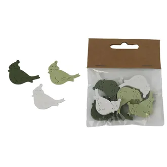 Bird decoration, 9 pcs D7262