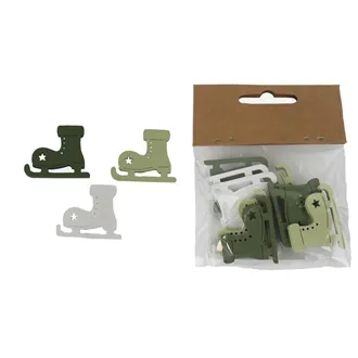 Ice skate decoration, 9 pcs D7265
