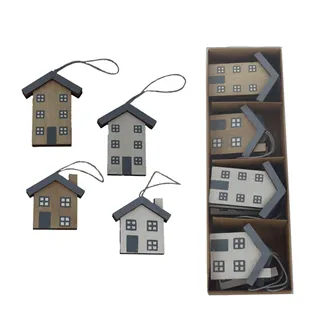 Hanging house decoration, 12 pcs D7289