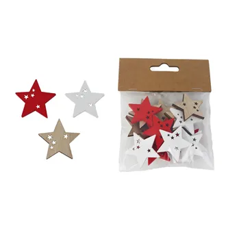 Decorative star, 18 pcs D7325