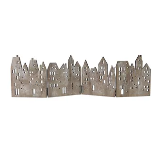 Wooden decorative village D7337