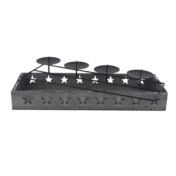 Advent candlestick with stars D7415