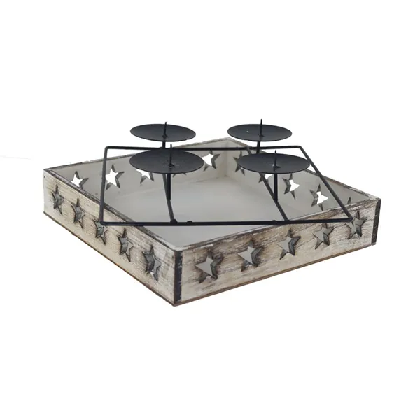 Advent candlestick with stars D7416/2