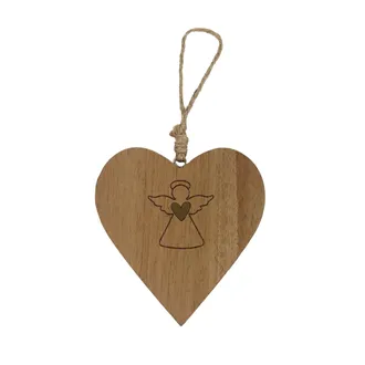 Hanging heart with angel D7507