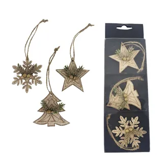 Hanging Christmas decoration, 3 pcs D7523