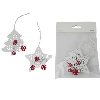 Christmas decorations for hanging, 4 pcs D7545