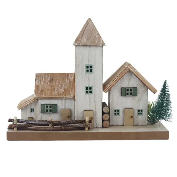 Decoration wooden village D7570
