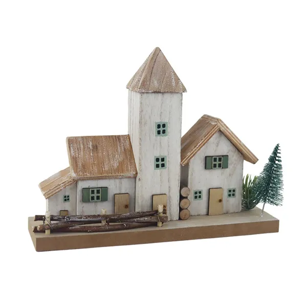 Decoration wooden village D7570