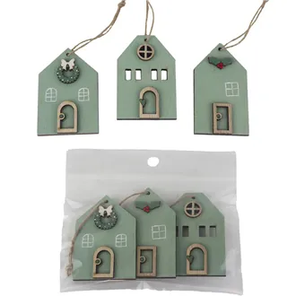 Decorative house for hanging, 3 pcs D7571-15