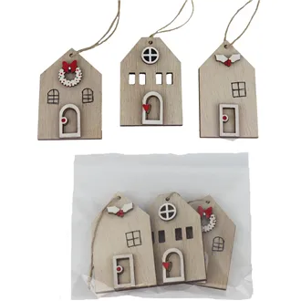 Decorative house for hanging, 3 pcs D7571-20