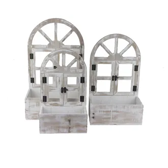 Planter with plastic lining, S/3 D7585