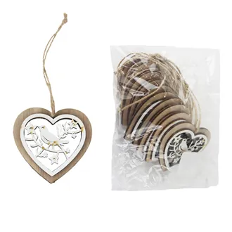 Hearts for hanging, 10 pcs D7586