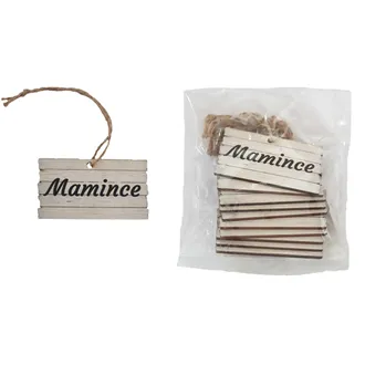 Hanging sign MAMINCE, 10 pcs D7594