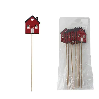 Decorative pick house, 8 pcs D7598