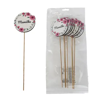 Decoration on stick MAMIČKE, 8 pcs D7602/SK