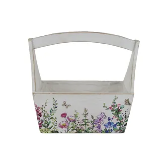 Decorative planter with plastic lining D7623/A