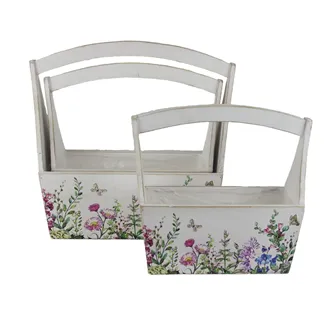 Decorative planter with plastic lining, S/3 D7623