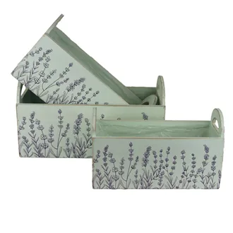 Planter with plastic lining, S/3 D7628