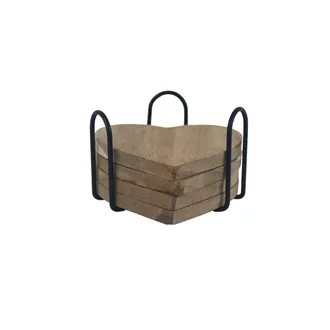 Wooden coaster, S/4 D7684