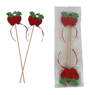 Strawberry on Stick, 2 pcs D7737