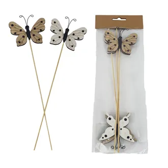 Butterfly on Stick, 4 pcs D7768