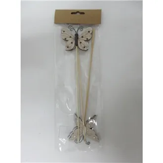 Butterfly on Stick, 4 pcs D7768