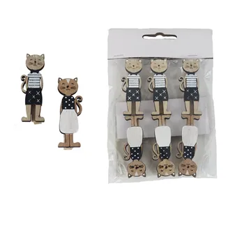 Clip cat, 6 pcs D7796