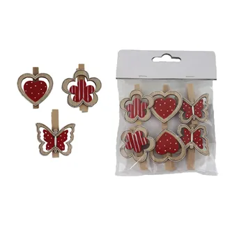 Decoration clips, 6 pcs D7805