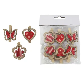 Decoration clips, 6 pcs D7805