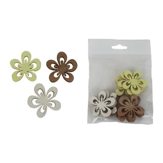 Decorative flowers, 12 pcs D7844
