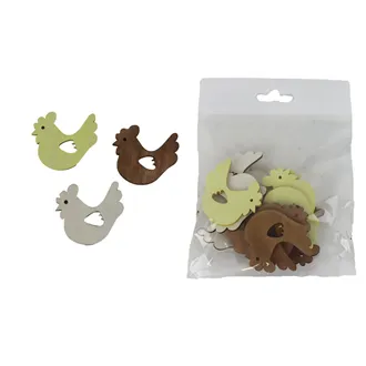 Decorative hen, 12 pcs D7846