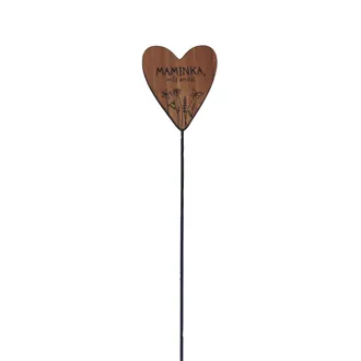 Decorative heart on stick MAMINKA D7855