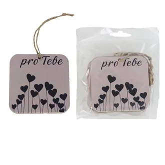 Tag with inscription Pro Tebe, 10 pcs D7865