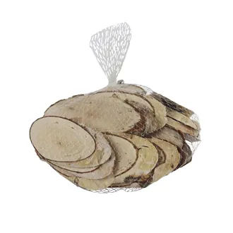 Decorative wooden oval slices D7941
