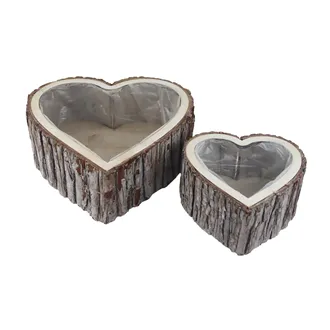 Planter Heart with Liner, S/2 D7943