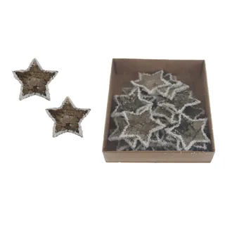 Decorative Bark Stars, 24 pcs D7954
