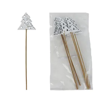 Christmas Tree on stick 6 pcs D7977