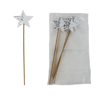 Star on stick 6 pcs D7979