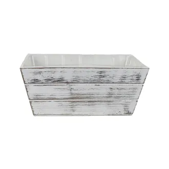 Wooden planter with plastic liner D7986