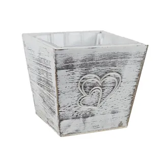 Wooden planter with plastic liner D7987/2