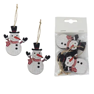 Hanging Snowman 4 pcs D8045