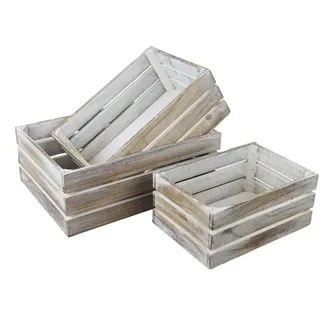 Wooden Crate S/3 D8182